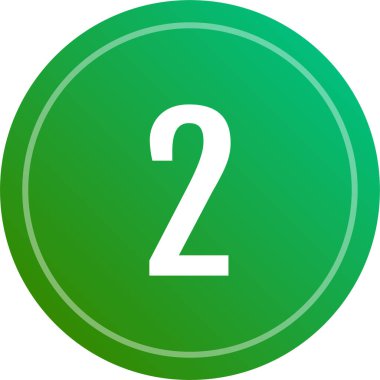 Number 2 icon. flat vector illustration