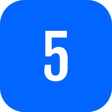 5 numaralı simge vektör illüstrasyonu