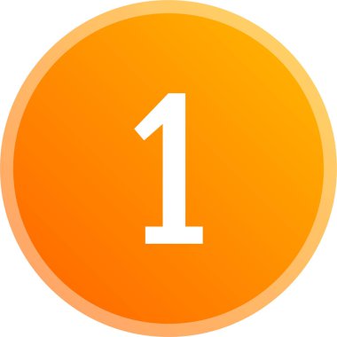 Number 1 icon. flat vector illustration