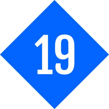 19 numaralı simge, web basit illüstrasyon