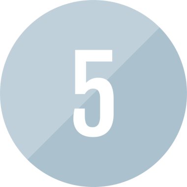 number 5 icon, vector illustration      