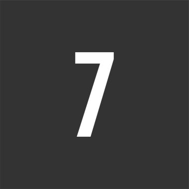 7 numaralı işaret simgesi, web basit illüstrasyon