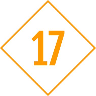 17 numaralı simge vektör illüstrasyonu
