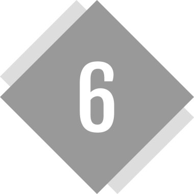 6 numaralı işaret simgesi, web basit illüstrasyon