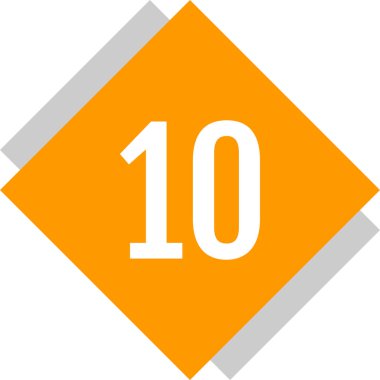 10 numaralı modern vektör illüstrasyonu