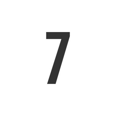 7 numaralı işaret simgesi, web basit illüstrasyon