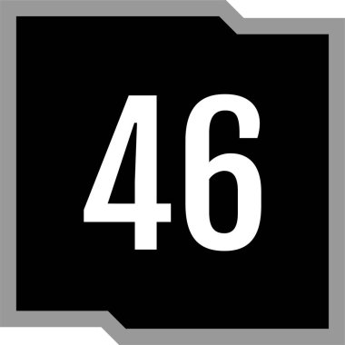46 numaralı logo simgesi web tasarım illüstrasyonu