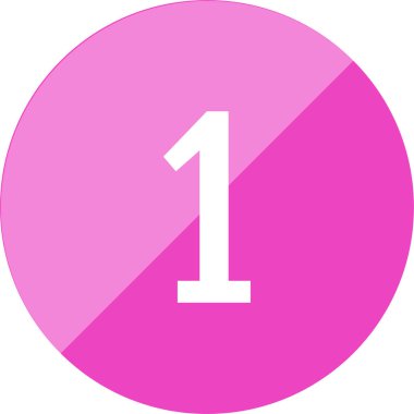 Number 1 icon. flat vector illustration