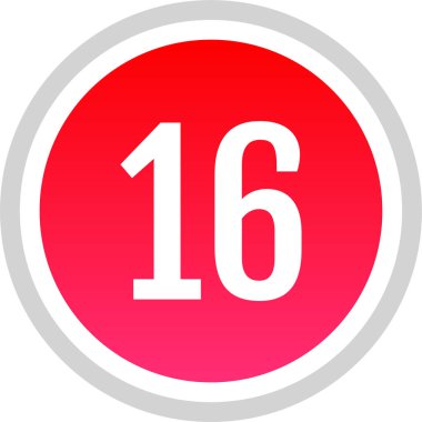 16 numaralı modern vektör illüstrasyonu