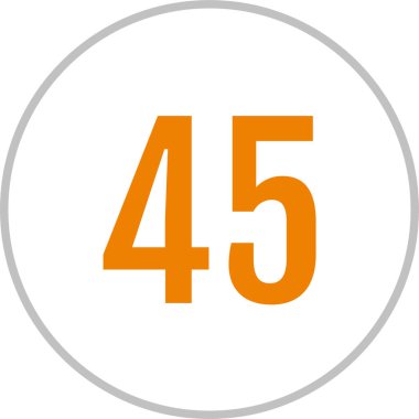 45 numaralı ikon. Web tasarımı için vektör şablonu 