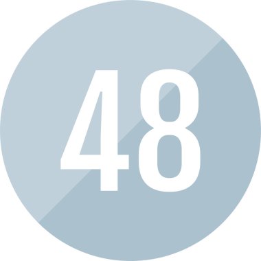 48 numaralı grafik vektör illüstrasyonu