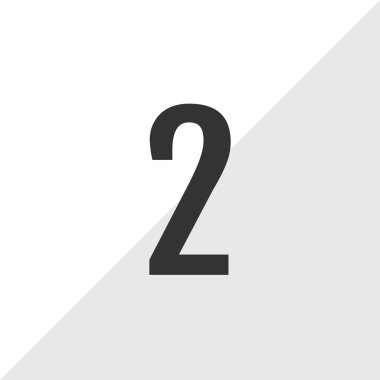 Number 2 icon. flat vector illustration