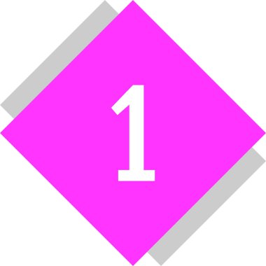 Number 1 icon. flat vector illustration