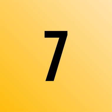 7 numaralı işaret simgesi, web basit illüstrasyon