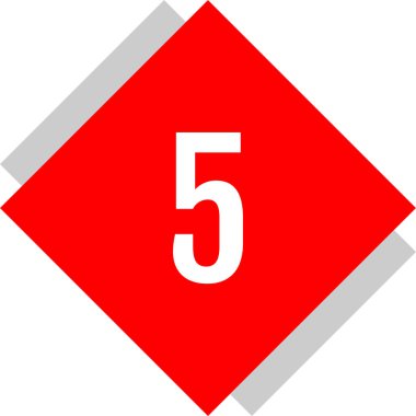 5 numaralı simge vektör illüstrasyonu