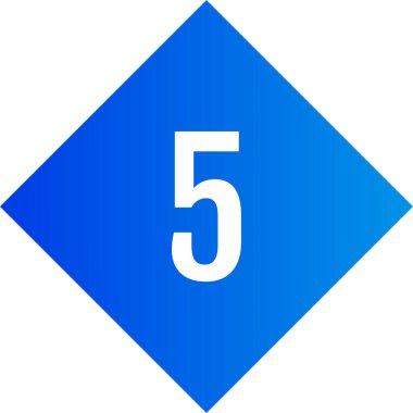 5 numaralı simge vektör illüstrasyonu
