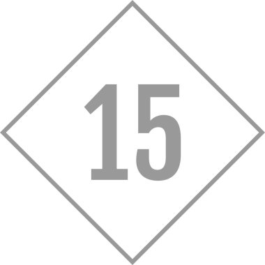 15 numaralı simge vektör illüstrasyonu