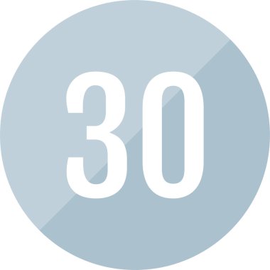 30 numaralı simge, vektör illüstrasyonu      