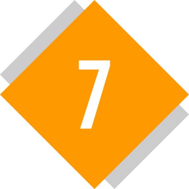 7 numaralı işaret simgesi, web basit illüstrasyon