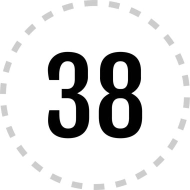 38 numaralı web simgesi. vektör illüstrasyonu