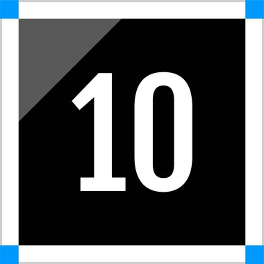 10 numaralı modern vektör illüstrasyonu