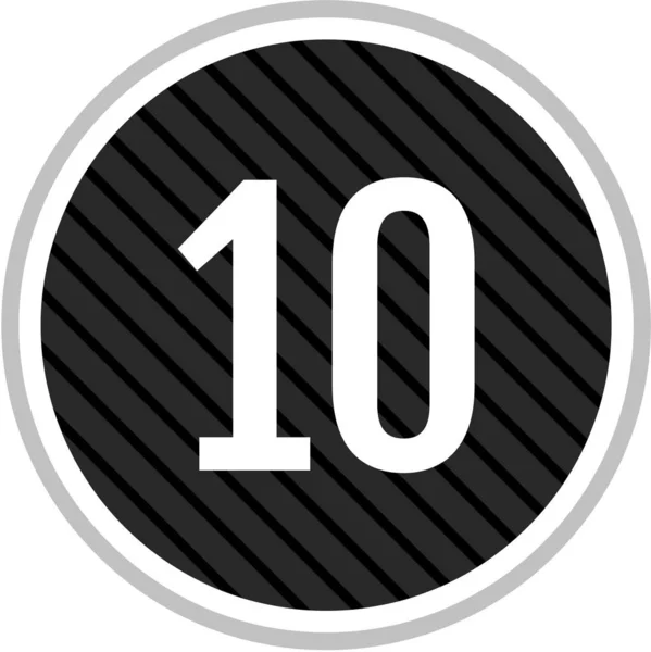 Número Icono Ilustración Símbolo Signo Vector — Vector de stock
