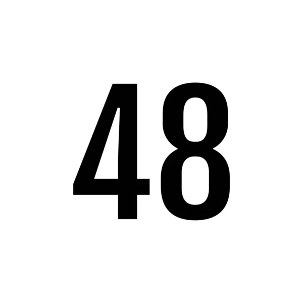 Nummer Logotyp Vektorillustration — Stock vektor