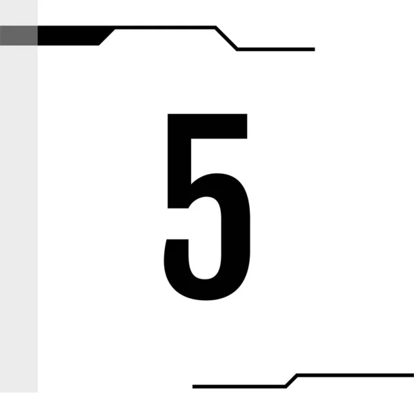 Vektorová Ilustrace Ikony Číslo — Stockový vektor