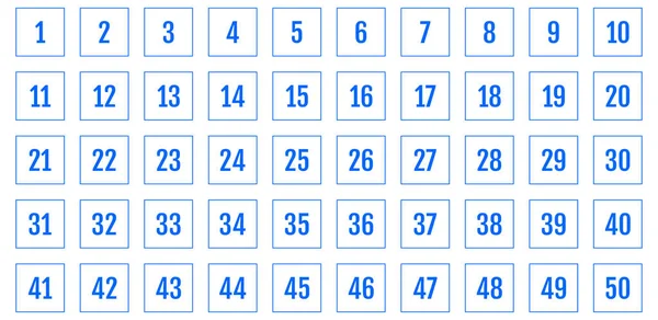 Conjunto Iconos Números Ilustración Vectorial Plana — Archivo Imágenes Vectoriales