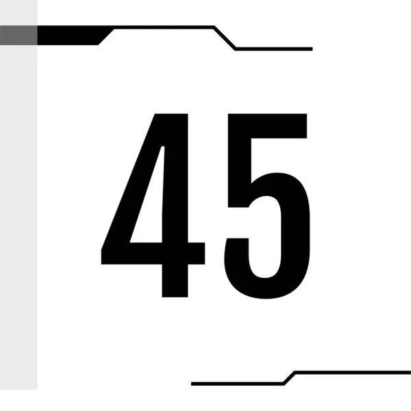 Enkel Logotyp För Nummer Webbillustration — Stock vektor