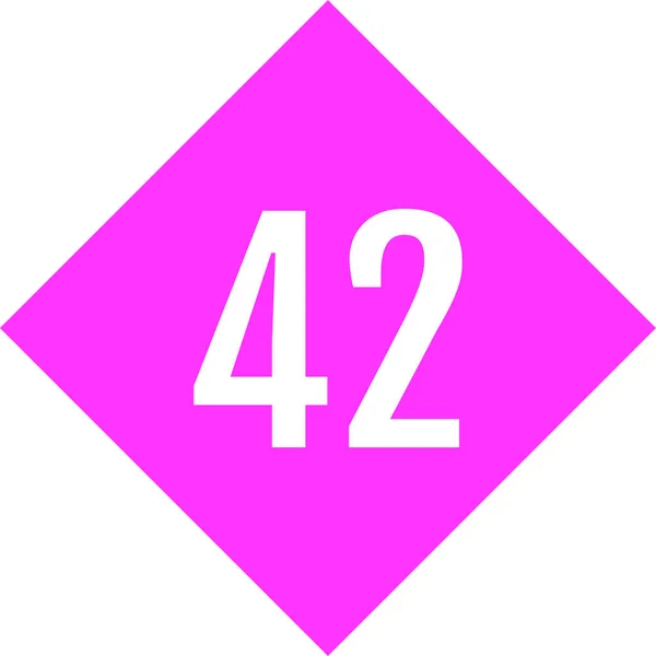 ミニマルスタイル42番のイラストウェブアイコン — ストックベクタ