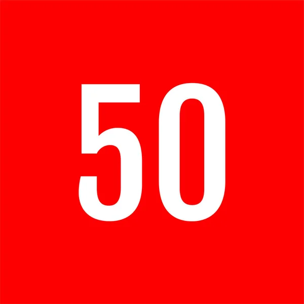 50番のアイコン 平面ベクトル図 — ストックベクタ