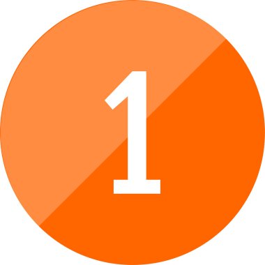 Number 1 icon. flat vector illustration