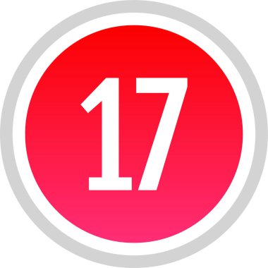 17 numaralı modern vektör illüstrasyonu