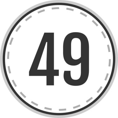 49 numara, vektör tasarım şablonu. 