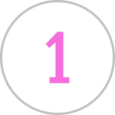 Number 1 icon. flat vector illustration