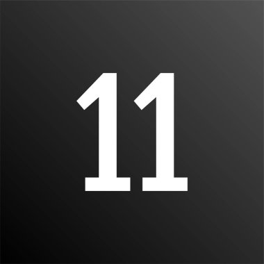 Number 11 icon. flat vector illustration