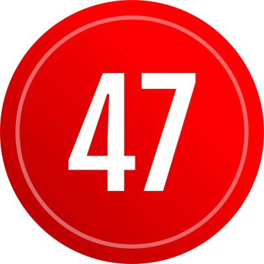 47 numara, vektör tasarım şablonu. 