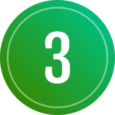  Ağ simgesi, üç numara, düğme üç