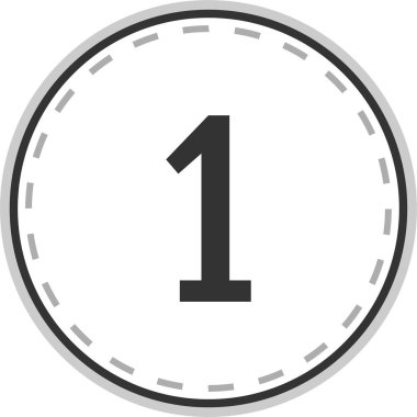 Number 1 icon. flat vector illustration