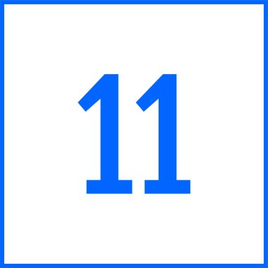 Number 11 icon. flat vector illustration