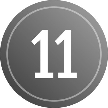 Number 11 icon. flat vector illustration
