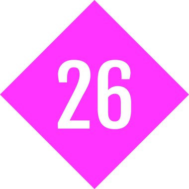 26 numaralı simge, vektör illüstrasyonu