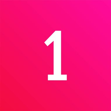Number 1 icon. flat vector illustration