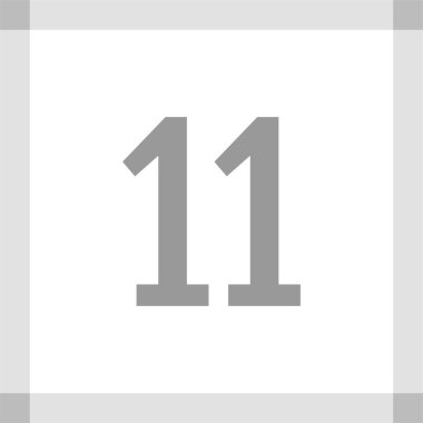 Number 11 icon. flat vector illustration