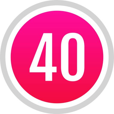 40 numaralı ikon. Web tasarımı için vektör şablonu 
