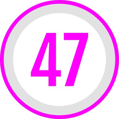 47 numara, vektör tasarım şablonu. 