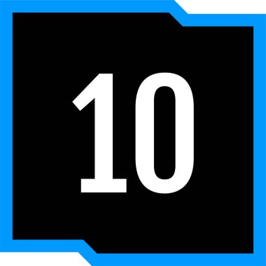 10 numaralı modern vektör illüstrasyonu