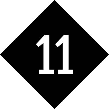 Number 11 icon. flat vector illustration