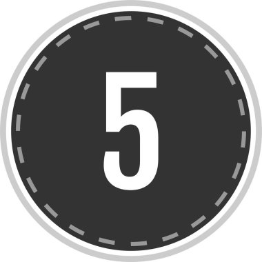 5 numaralı simge vektör illüstrasyonu